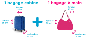 1 bagage cabine